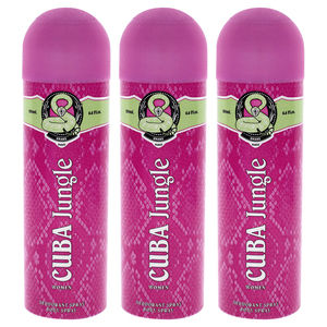 Cuba Jungle Snake by Cuba for Women - 6.6 oz Body Spray - Pack of 3